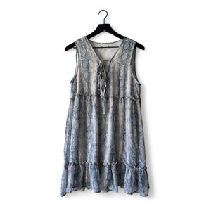 Altar’d State Snakeskin Print Ruffle Dress Women’s M